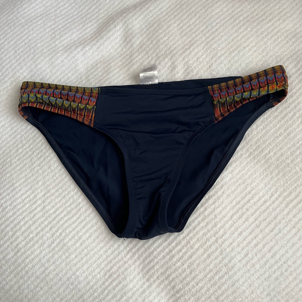 Skye Swimwear Navy Blue and Multicolor Bikini Bottom